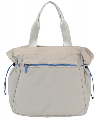 Fashion Nylon Drawstring Tote Shopper Bag CJF140 GRAY